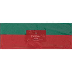 20 Sheet Red And Green Tissue