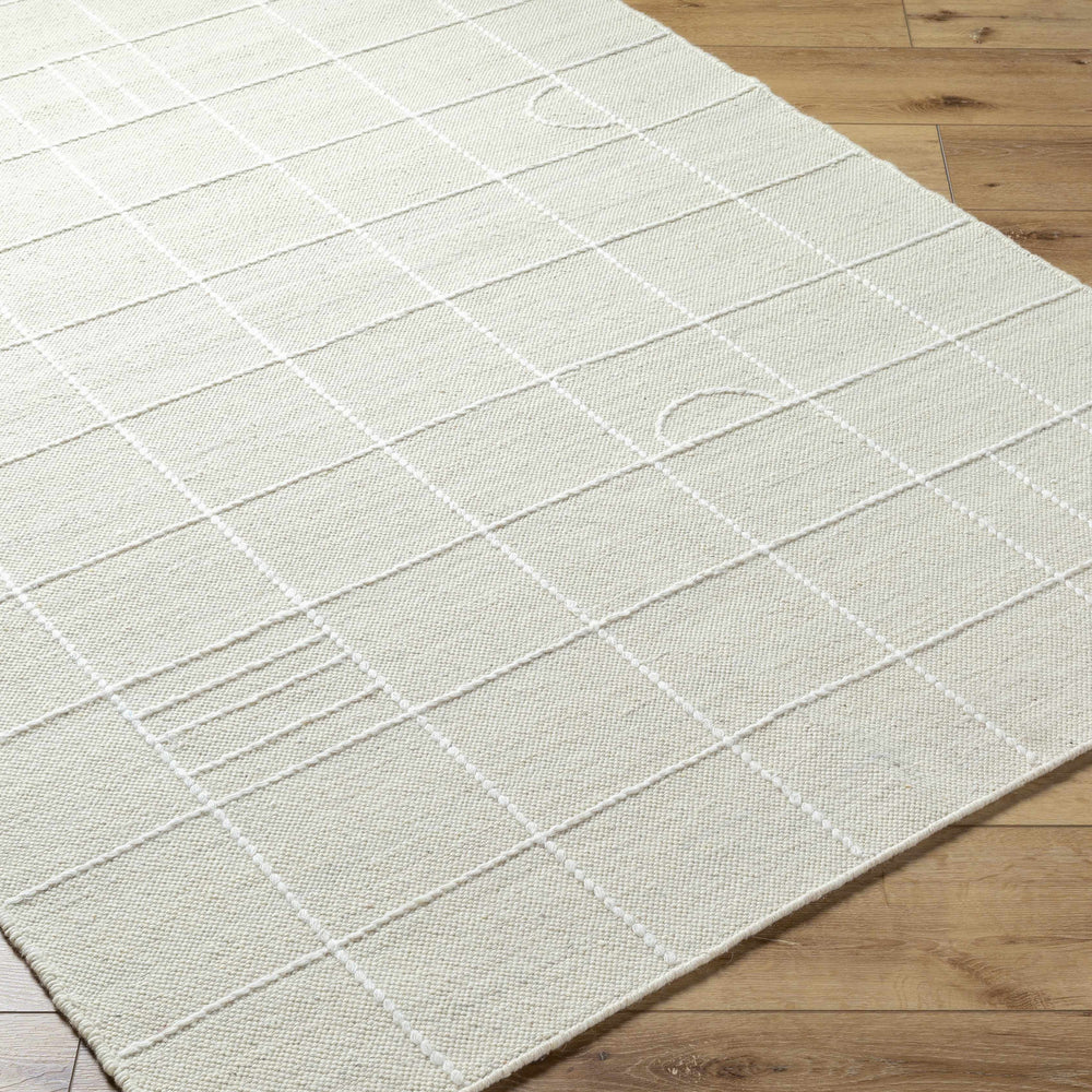 Tieve Off White Checkered Area Rug