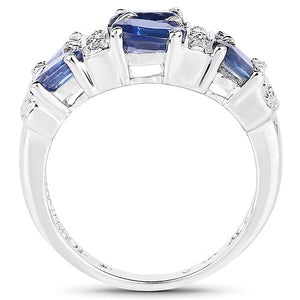 2.44 Carat Genuine Kyanite .925 Sterling Silver Ring