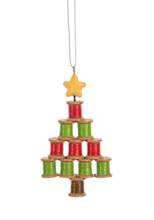 Thread Spool Tree ornament