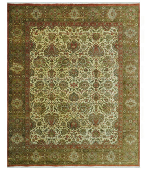 Traditional Fine Serapi Design Beige And Brown Hand Knotted 8x10 Wool Area Rug