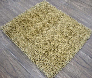 Modern Style Gold Handmade Wool 3x3 Area Rug