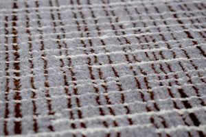 Gray And Brown Modern Style Hand Knotted Wool 2x3 Area Rug