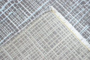 Gray Modern Abstract Design Wool And Viscose 5x8 Area Rug