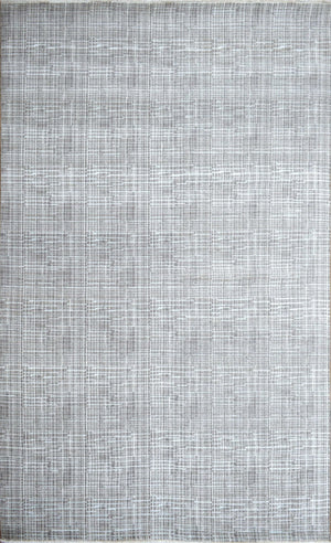 Gray Modern Abstract Design Wool And Viscose 5x8 Area Rug