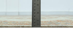 Traditional Heriz Design Beige And Blue Hand Knotted 3x5 Wool Area Rug