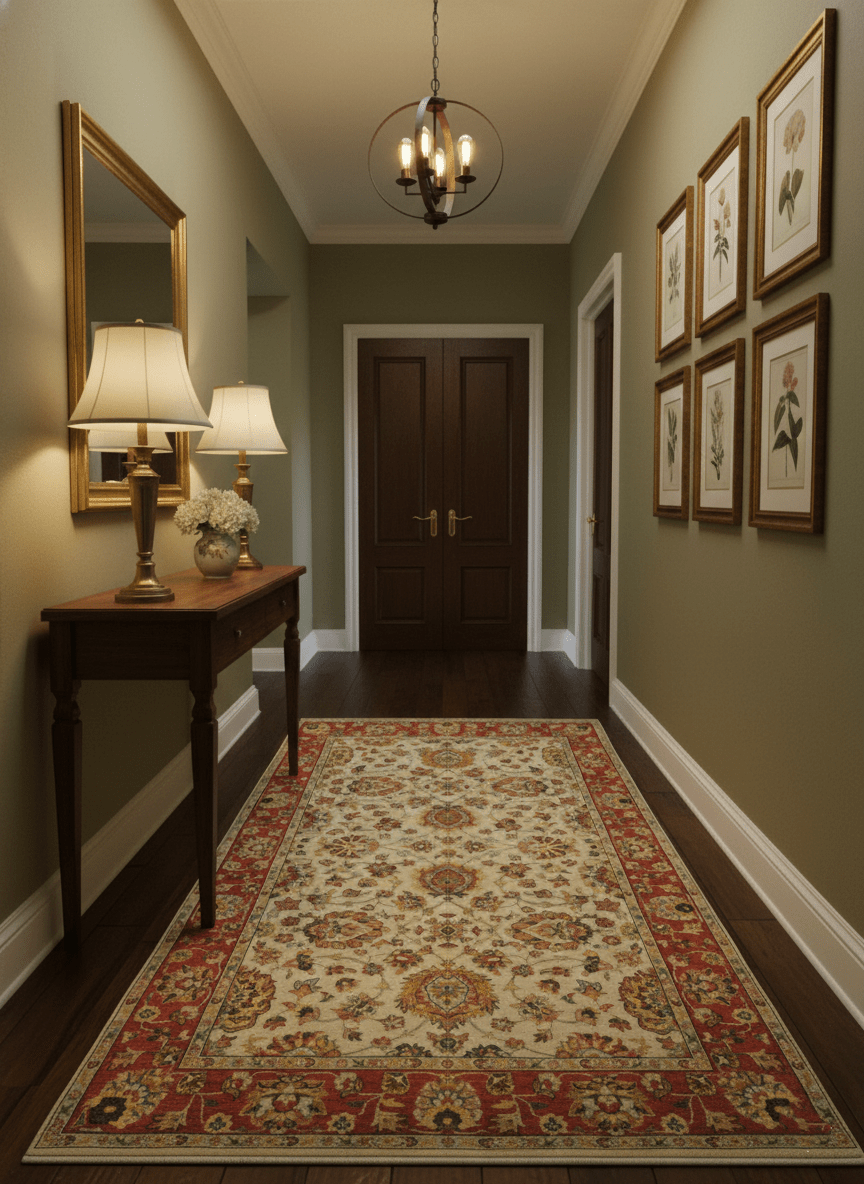 Traditional Heriz Design Beige And Brown  6x9 Hand Knotted Wool Area Rug