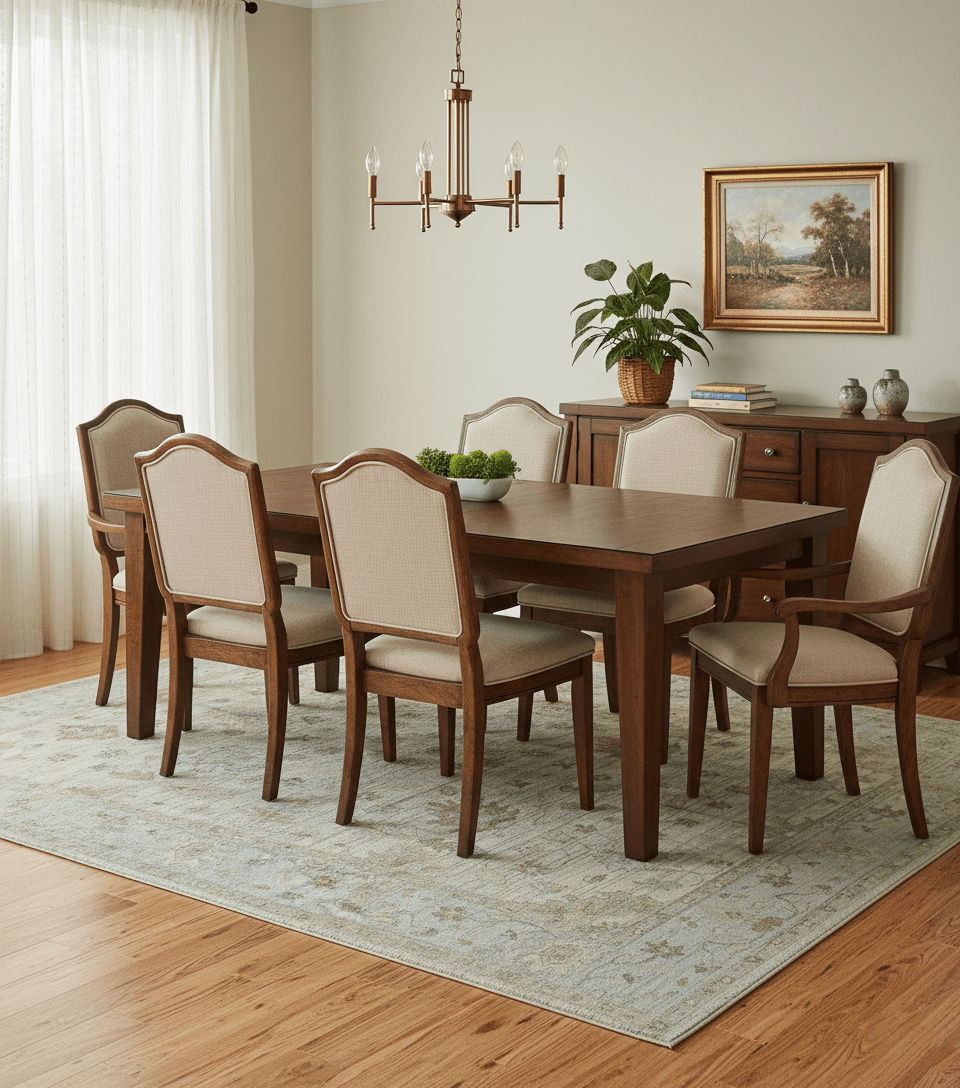 Traditional Oushak  Beige, Brown And Blue 8X10 Hand Knotted wool rug