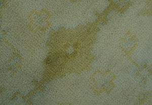 Traditional Oushak Design Beige And Gold 6x9 Hand Knotted Wool Area Rug