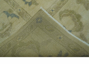 Traditional Oushak Design Beige And Gray Hand Knotted 9x12 Wool Area Rug