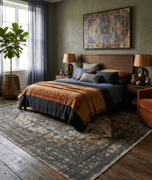 Traditional Serapi Olive Hand Knotted 8x10 Wool Area Rug