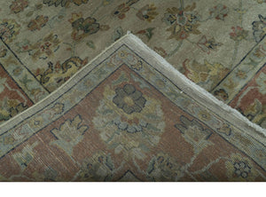 Traditional Turkish Design Beige And Rust 6x9 Hand Knotted Wool Area Rug