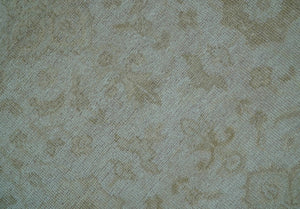 Traditional Turkish Design Beige Hand Knotted 9x12 Wool Area Rug