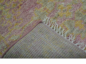 Traditional Turkish Design Pink Hand Knotted 3X5 Wool Rug