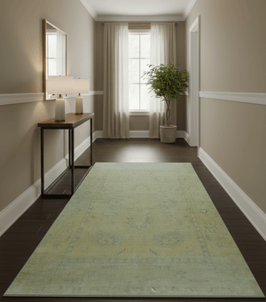 Traditional Turkish (Oushak) Design Gold And Gray Hand Knotted 8x10 Wool Area Rug