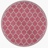 Trebol Moroccan Trellis Textured Indoor/Outdoor Round Area Rug - Tuesday Morning - Area Rugs