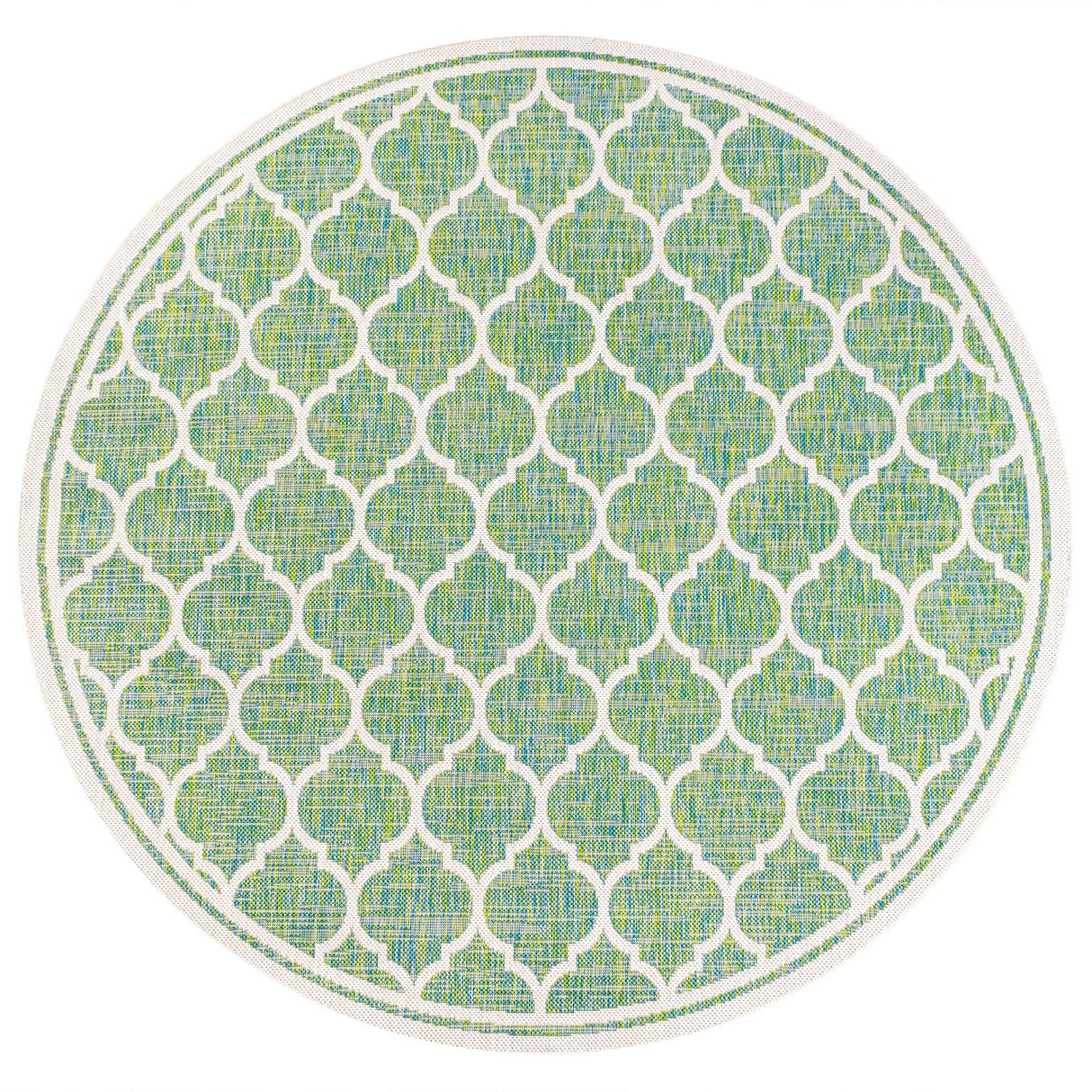 Trebol Moroccan Trellis Textured Indoor/Outdoor Round Area Rug - Tuesday Morning - Area Rugs
