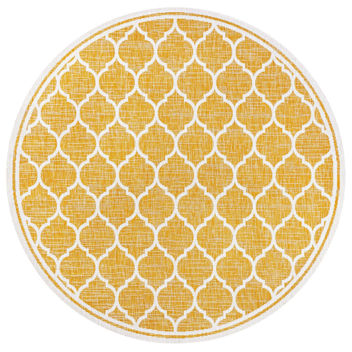 Trebol Moroccan Trellis Textured Indoor/Outdoor Round Area Rug - Tuesday Morning - Area Rugs