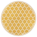 Trebol Moroccan Trellis Textured Indoor/Outdoor Round Area Rug - Tuesday Morning - Area Rugs