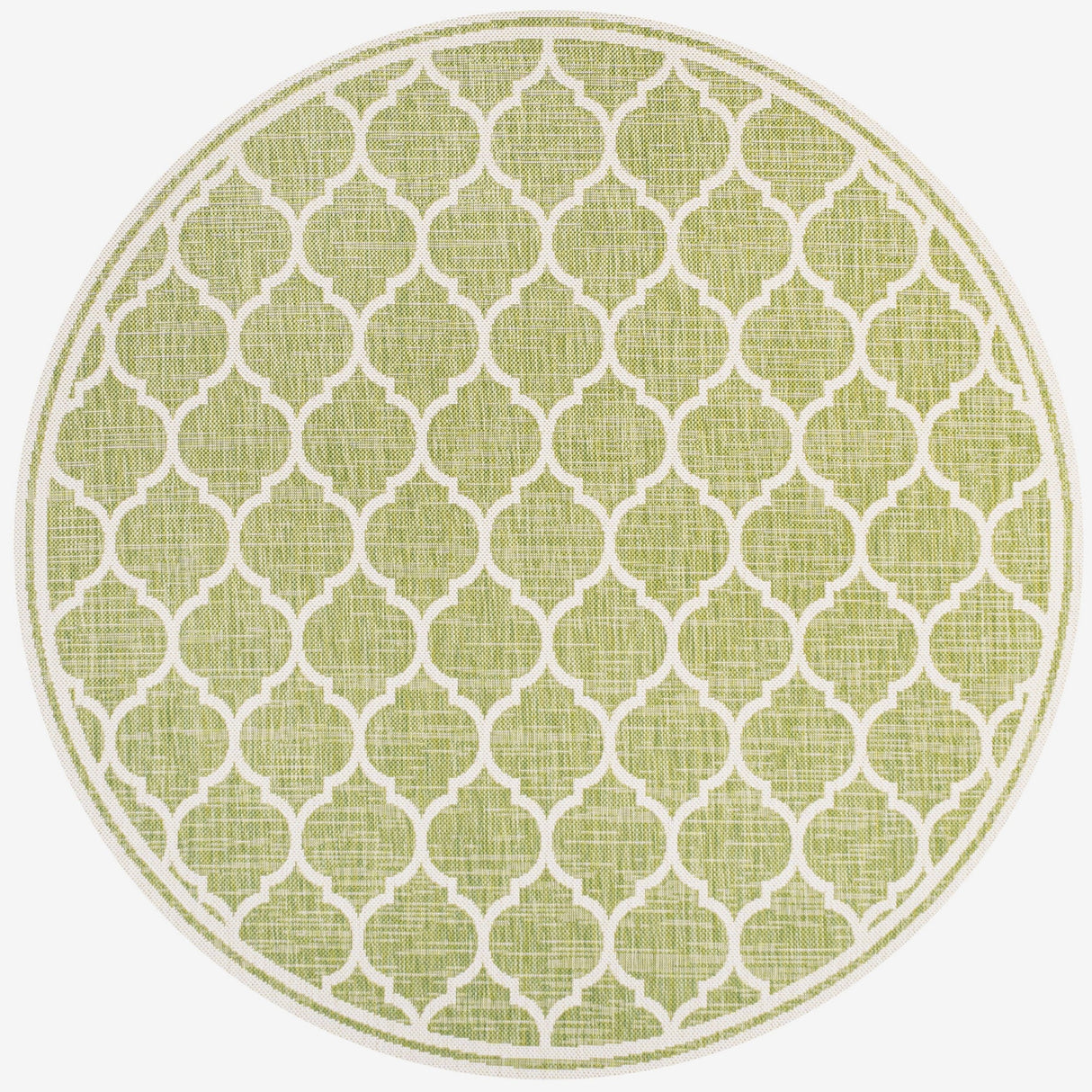 Trebol Moroccan Trellis Textured Indoor/Outdoor Round Area Rug - Tuesday Morning - Area Rugs