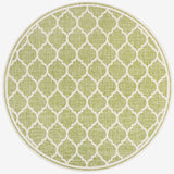 Trebol Moroccan Trellis Textured Indoor/Outdoor Round Area Rug - Tuesday Morning - Area Rugs
