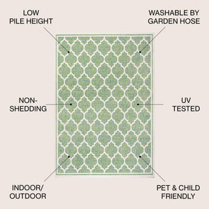 Trebol Moroccan Trellis Textured Weave Indoor/Outdoor Area Rug - Tuesday Morning - Area Rugs