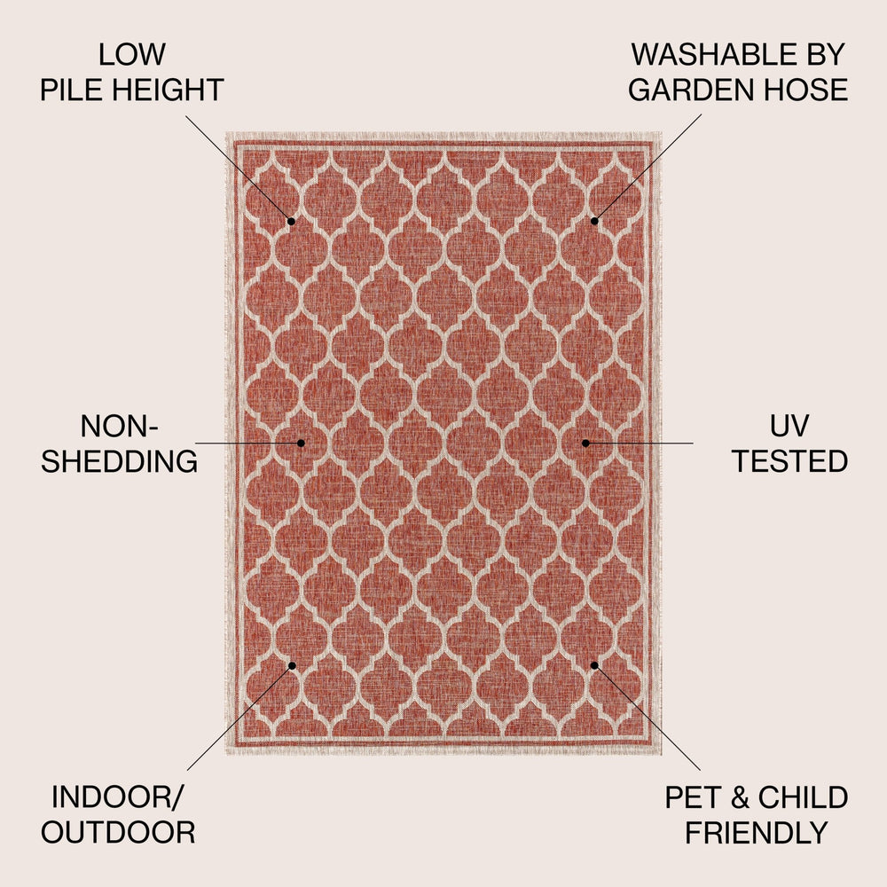 Trebol Moroccan Trellis Textured Weave Indoor/Outdoor Area Rug - Tuesday Morning - Area Rugs