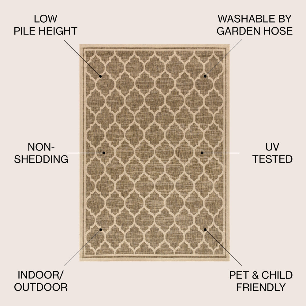Trebol Moroccan Trellis Textured Weave Indoor/Outdoor Area Rug - Tuesday Morning - Area Rugs