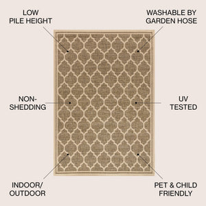 Trebol Moroccan Trellis Textured Weave Indoor/Outdoor Area Rug - Tuesday Morning - Area Rugs