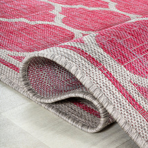 Trebol Moroccan Trellis Textured Weave Indoor/Outdoor Area Rug - Tuesday Morning - Area Rugs