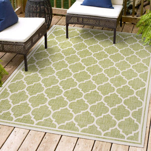Trebol Moroccan Trellis Textured Weave Indoor/Outdoor Area Rug - Tuesday Morning - Area Rugs