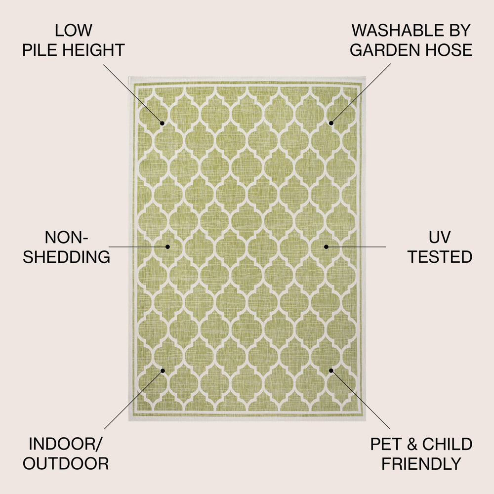 Trebol Moroccan Trellis Textured Weave Indoor/Outdoor Area Rug - Tuesday Morning - Area Rugs