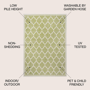 Trebol Moroccan Trellis Textured Weave Indoor/Outdoor Area Rug - Tuesday Morning - Area Rugs