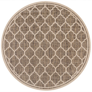 Trebol Moroccan Trellis Textured Weave Indoor/Outdoor Round Area Rug - Tuesday Morning - Area Rugs