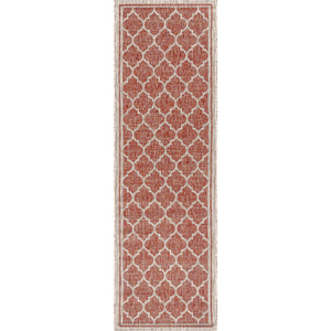 Trebol Moroccan Trellis Textured Weave Indoor/Outdoor Runner Rug - Tuesday Morning - Runner Rugs