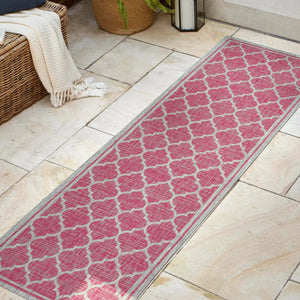 Trebol Moroccan Trellis Textured Weave Indoor/Outdoor Runner Rug - Tuesday Morning - Runner Rugs