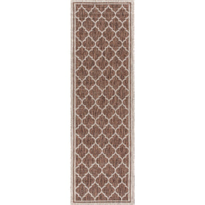 Trebol Moroccan Trellis Textured Weave Indoor/Outdoor Runner Rug - Tuesday Morning - Runner Rugs