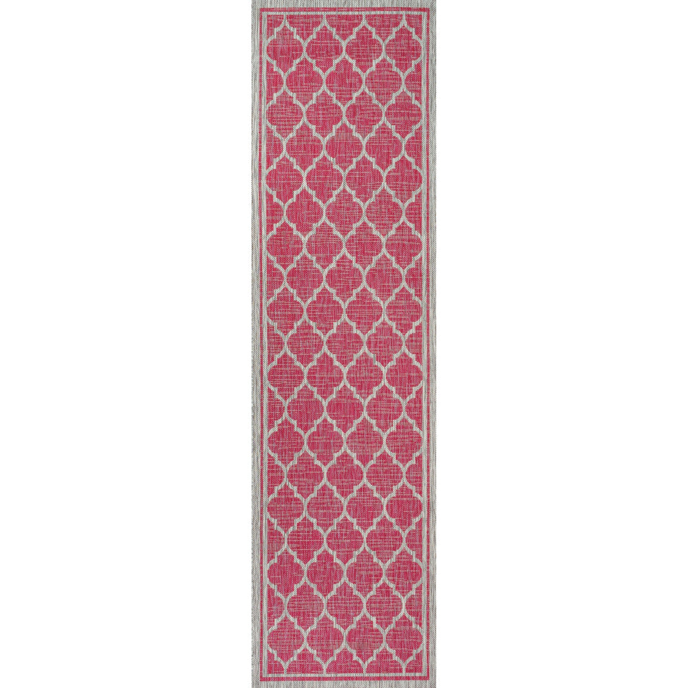 Trebol Moroccan Trellis Textured Weave Indoor/Outdoor Runner Rug - Tuesday Morning - Runner Rugs
