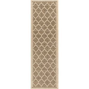 Trebol Moroccan Trellis Textured Weave Indoor/Outdoor Runner Rug - Tuesday Morning - Runner Rugs