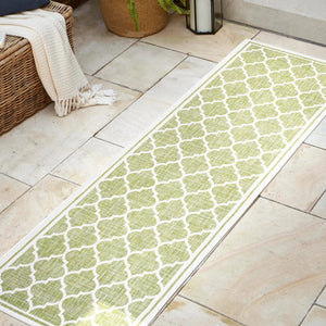 Trebol Moroccan Trellis Textured Weave Indoor/Outdoor Runner Rug - Tuesday Morning - Runner Rugs