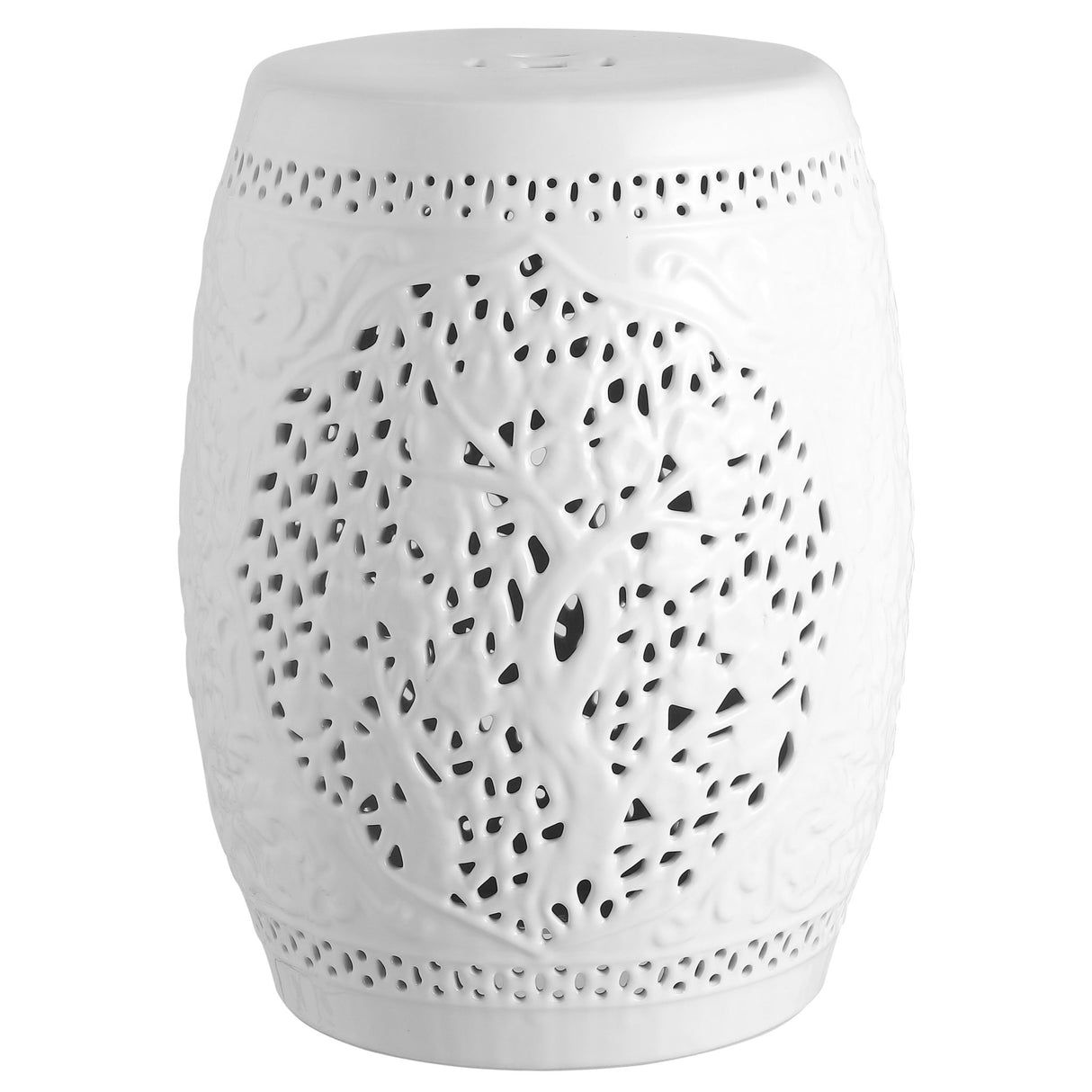 Tree ceramic garden stool - Tuesday Morning - Outdoor Tables