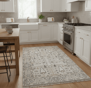 Tree of life Beige Traditional Style Hand knotted 4x6 Wool Area Rug