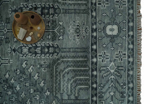 Tree of life Gray, Charcoal and Ivory Hand knotted Traditional Floral Multi Size wool Area Rug