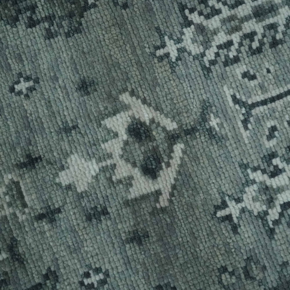 Tree of life Gray, Charcoal and Ivory Hand knotted Traditional Floral Multi Size wool Area Rug