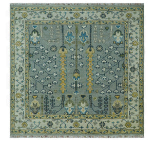 Tree of life Silver and Ivory Hand Knotted Traditional Multi Size Wool Area Rug