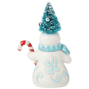 Snowman with Sisal Tree Hat Figurine