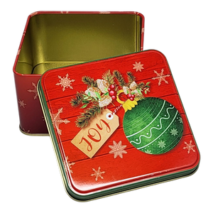 Joyful Ornament Treat Tin - 4 Inch