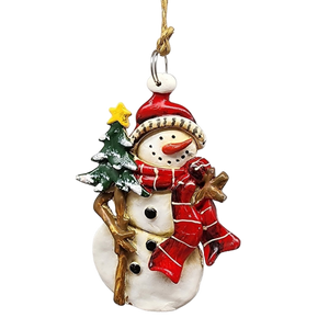 Clay-Style Snowman Ornament - Christmas tree