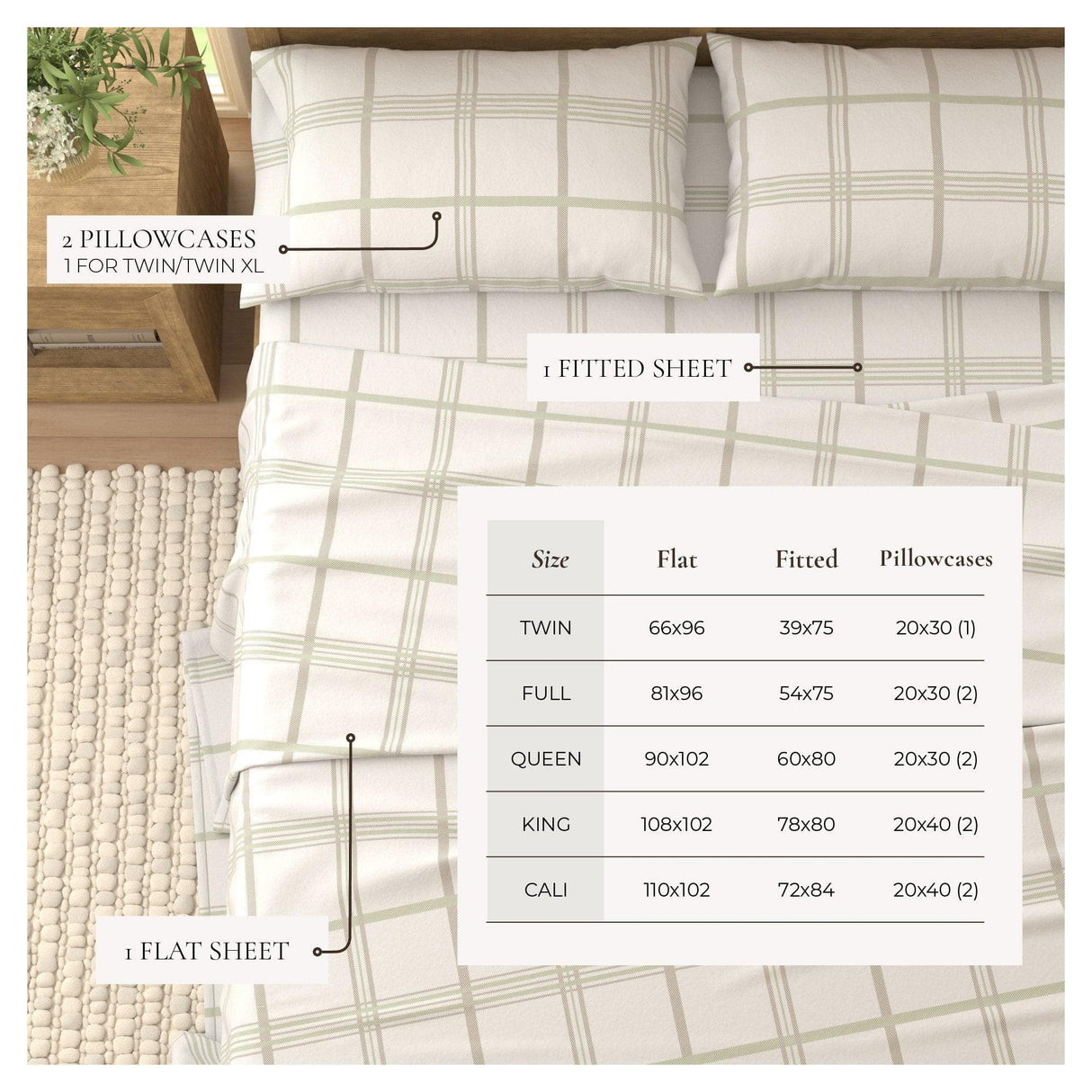Turkish cotton flannel sheet - belle collection - Tuesday Morning - Bed Sheets