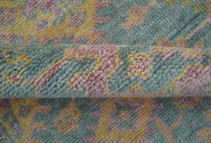 Turkish Design Pink Hand Knotted 4x6 Wool Area Rug
